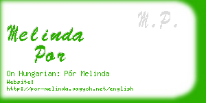 melinda por business card